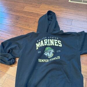 Marines Black Hoodie